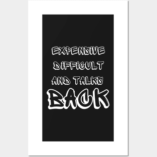 expensive difficult and talks back mothers' day mom life Posters and Art